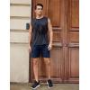 imageCOOFANDY Mens Athletic Running Shorts 7quot Quick Dry Lightweight Workout Gym Basketball Hiking Shorts with PocketsNavy Blue
