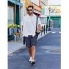 imageCOOFANDY Mens Casual Shorts Cotton Drawstring Summer Shorts Elastic Waist Lightweight Twill Chino ShortsNavy Blue