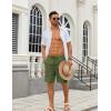 imageCOOFANDY Mens Casual Shorts Lightweight Elastic Waist Drawstring Summer Beach Shorts with PocketsArmy Green