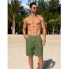 imageCOOFANDY Mens Casual Shorts Lightweight Elastic Waist Drawstring Summer Beach Shorts with PocketsArmy Green