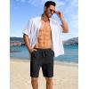 imageCOOFANDY Mens Casual Shorts Lightweight Elastic Waist Drawstring Summer Beach Shorts with PocketsBlack