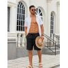 imageCOOFANDY Mens Casual Shorts Lightweight Elastic Waist Drawstring Summer Beach Shorts with PocketsBlack