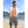 imageCOOFANDY Mens Casual Shorts Lightweight Elastic Waist Drawstring Summer Beach Shorts with PocketsDark Grey