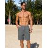 imageCOOFANDY Mens Casual Shorts Lightweight Elastic Waist Drawstring Summer Beach Shorts with PocketsDark Grey