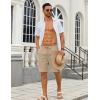 imageCOOFANDY Mens Casual Shorts Lightweight Elastic Waist Drawstring Summer Beach Shorts with PocketsKhaki