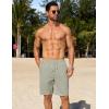imageCOOFANDY Mens Casual Shorts Lightweight Elastic Waist Drawstring Summer Beach Shorts with PocketsLight Grey