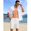 imageCOOFANDY Mens Casual Shorts Lightweight Elastic Waist Drawstring Summer Beach Shorts with PocketsWhite