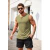 imageCOOFANDY Mens Casual Tank Top Sleeveless Henley Shirts Muscle Fit T Shirt01army Green1pcs