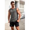 imageCOOFANDY Mens Casual Tank Top Sleeveless Henley Shirts Muscle Fit T Shirt01dark Grey1pcs