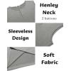 imageCOOFANDY Mens Casual Tank Top Sleeveless Henley Shirts Muscle Fit T Shirt01light Grey1pcs