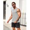 imageCOOFANDY Mens Casual Tank Top Sleeveless Henley Shirts Muscle Fit T Shirt01light Grey1pcs