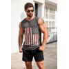 imageCOOFANDY Mens Casual Tank Top Sleeveless Henley Shirts Muscle Fit T Shirt01usa Flag 011pcs