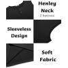 imageCOOFANDY Mens Casual Tank Top Sleeveless Henley Shirts Muscle Fit T Shirt02blueBlack2pcs