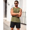 imageCOOFANDY Mens Casual Tank Top Sleeveless Henley Shirts Muscle Fit T Shirt02dark GreyArmy Green2pcs
