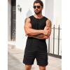 imageCOOFANDY Mens Casual Tank Top Sleeveless Henley Shirts Muscle Fit T Shirt02whiteBlack2pcs
