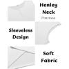 imageCOOFANDY Mens Casual Tank Top Sleeveless Henley Shirts Muscle Fit T Shirt02whiteBlack2pcs
