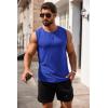 imageCOOFANDY Mens Casual Tank Top Sleeveless Henley Shirts Muscle Fit T ShirtSapphire Blue