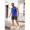 imageCOOFANDY Mens Casual Tank Top Sleeveless Henley Shirts Muscle Fit T ShirtSapphire Blue