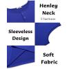 imageCOOFANDY Mens Casual Tank Top Sleeveless Henley Shirts Muscle Fit T ShirtSapphire Blue