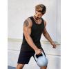 imageCOOFANDY Mens Cotton Tank Tops Summer Beach Sleeveless Muscle Shirts Gym Workout Running Tank Shirt PackBlack