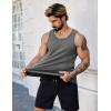 imageCOOFANDY Mens Cotton Tank Tops Summer Beach Sleeveless Muscle Shirts Gym Workout Running Tank Shirt PackBlackdark Grey