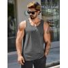 imageCOOFANDY Mens Cotton Tank Tops Summer Beach Sleeveless Muscle Shirts Gym Workout Running Tank Shirt PackBlackdark Grey