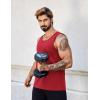 imageCOOFANDY Mens Cotton Tank Tops Summer Beach Sleeveless Muscle Shirts Gym Workout Running Tank Shirt PackBlackred
