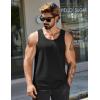 imageCOOFANDY Mens Cotton Tank Tops Summer Beach Sleeveless Muscle Shirts Gym Workout Running Tank Shirt PackBlackwhite