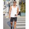 imageCOOFANDY Mens Cotton Tank Tops Summer Beach Sleeveless Muscle Shirts Gym Workout Running Tank Shirt PackBlackwhite