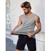 imageCOOFANDY Mens Cotton Tank Tops Summer Beach Sleeveless Muscle Shirts Gym Workout Running Tank Shirt PackLight Grey