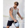 imageCOOFANDY Mens Cotton Tank Tops Summer Beach Sleeveless Muscle Shirts Gym Workout Running Tank Shirt PackLight Grey