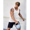 imageCOOFANDY Mens Cotton Tank Tops Summer Beach Sleeveless Muscle Shirts Gym Workout Running Tank Shirt PackWhite