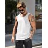 imageCOOFANDY Mens Cotton Tank Tops Summer Beach Sleeveless Muscle Shirts Gym Workout Running Tank Shirt PackWhite