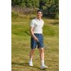 imageCOOFANDY Mens Golf Shorts 8 Inch Lightweight Quick Dry Casual Dress Shorts Hiking Travel Shorts with PocketsBlue