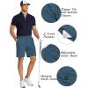 imageCOOFANDY Mens Golf Shorts 8 Inch Lightweight Quick Dry Casual Dress Shorts Hiking Travel Shorts with PocketsBlue