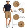 imageCOOFANDY Mens Golf Shorts 8 Inch Lightweight Quick Dry Casual Dress Shorts Hiking Travel Shorts with PocketsDark Khaki
