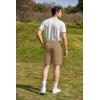 imageCOOFANDY Mens Golf Shorts 8 Inch Lightweight Quick Dry Casual Dress Shorts Hiking Travel Shorts with PocketsDark Khaki
