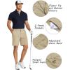 imageCOOFANDY Mens Golf Shorts 8 Inch Lightweight Quick Dry Casual Dress Shorts Hiking Travel Shorts with PocketsKhaki
