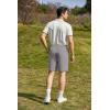 imageCOOFANDY Mens Golf Shorts 8 Inch Lightweight Quick Dry Casual Dress Shorts Hiking Travel Shorts with PocketsLight Grey