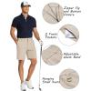imageCOOFANDY Mens Golf Shorts 8 Inch Lightweight Quick Dry Casual Dress Shorts Hiking Travel Shorts with PocketsLight Khaki Brown
