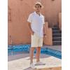 imageCOOFANDY Mens Golf Shorts 8 Inch Lightweight Quick Dry Casual Dress Shorts Hiking Travel Shorts with PocketsLight Khaki Brown