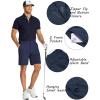 imageCOOFANDY Mens Golf Shorts 8 Inch Lightweight Quick Dry Casual Dress Shorts Hiking Travel Shorts with PocketsNavy Blue