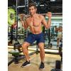 imageCOOFANDY Mens Gym Workout Shorts 8 Inch Quick Dry Athletic Shorts Lightweight Drawstring Running ShortsNavy Blue