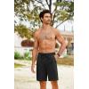 imageCOOFANDY Mens Hawaiian Beach Shorts Elastic Waist Drawstring Lightweight Summer Casual Shorts with PocketBlack