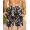 imageCOOFANDY Mens Hawaiian Beach Shorts Elastic Waist Drawstring Lightweight Summer Casual Shorts with PocketBlackgolden Palm Tree