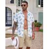 imageCOOFANDY Mens Hawaiian Beach Shorts Elastic Waist Drawstring Lightweight Summer Casual Shorts with PocketLight Khaki
