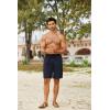imageCOOFANDY Mens Hawaiian Beach Shorts Elastic Waist Drawstring Lightweight Summer Casual Shorts with PocketNavy Blue