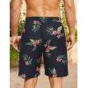 imageCOOFANDY Mens Hawaiian Beach Shorts Elastic Waist Drawstring Lightweight Summer Casual Shorts with PocketNavy Bluegreen Flower