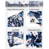 imageCOOFANDY Mens Hawaiian Beach Shorts Elastic Waist Drawstring Lightweight Summer Casual Shorts with PocketNavy Bluelily