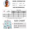 imageCOOFANDY Mens Hawaiian Beach Shorts Elastic Waist Drawstring Lightweight Summer Casual Shorts with PocketWhitegreen Palm Tree